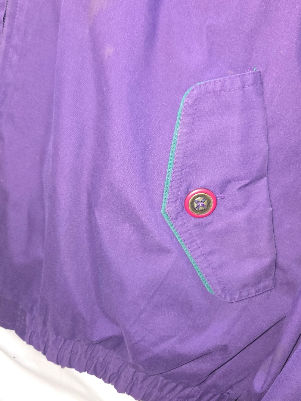 Charles River Apparel Purple Rain Jacket with Teal Accents - Picture 4 of 6